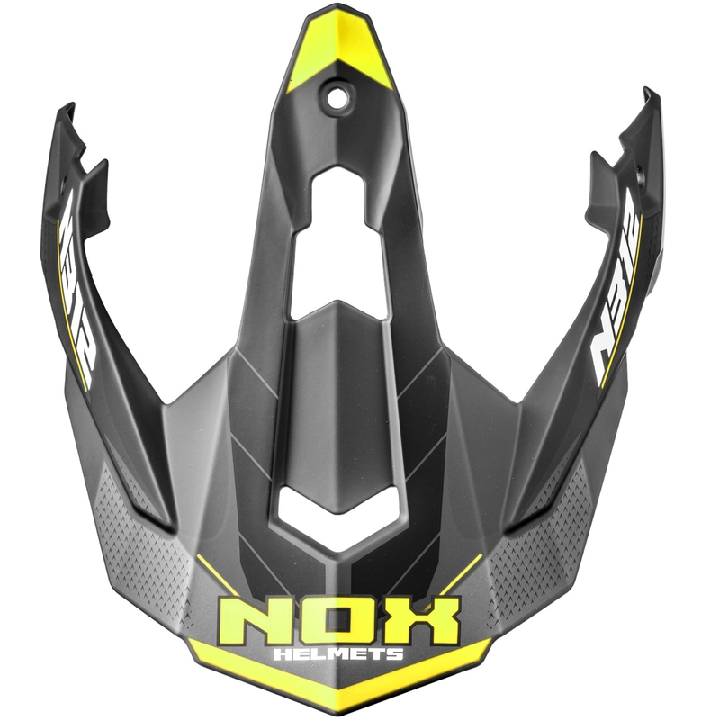 Visière pour casque moto NOX N312 Vapor noir-jaune mat