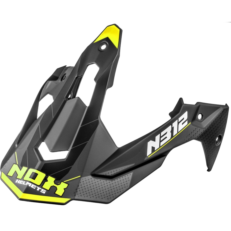 Visière pour casque moto NOX N312 Vapor noir-jaune mat
