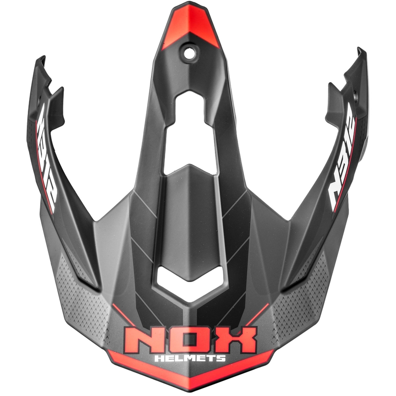 Visière pour casque moto NOX N312 Vapor noir-rouge mat