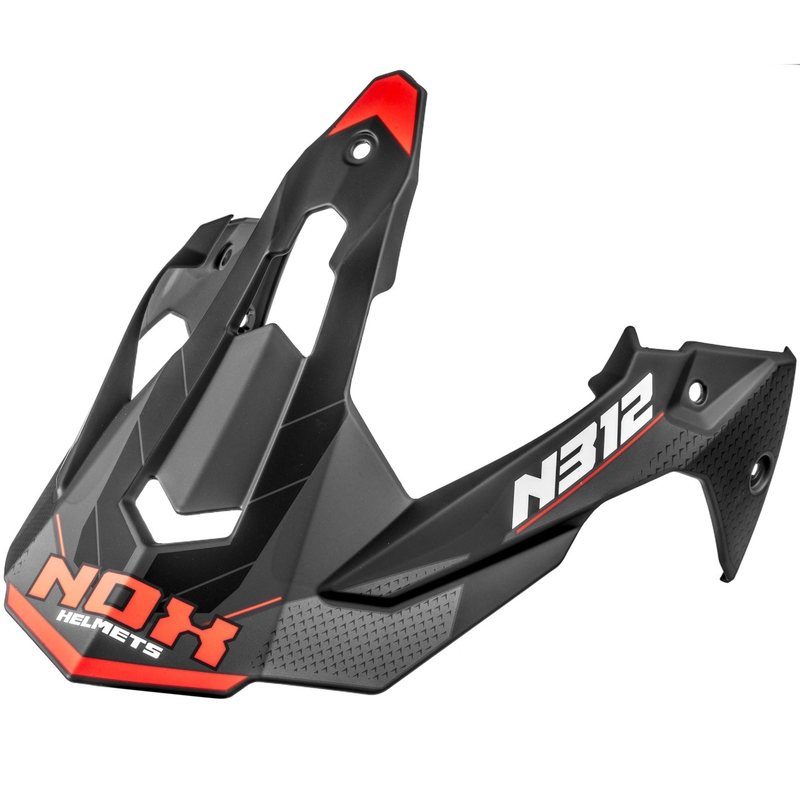 Visière pour casque moto NOX N312 Vapor noir-rouge mat