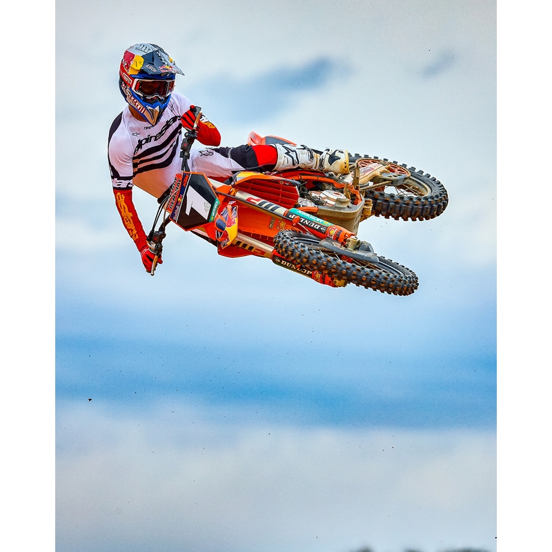 Maillot motocross Alpinestars Techstar édition limitée Noir profond-blanc-rouge fluo-orange