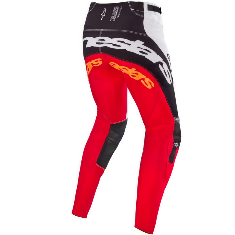 Pantalon motocross Alpinestars Techstar édition limitée Noir profond-blanc-rouge fluo-orange