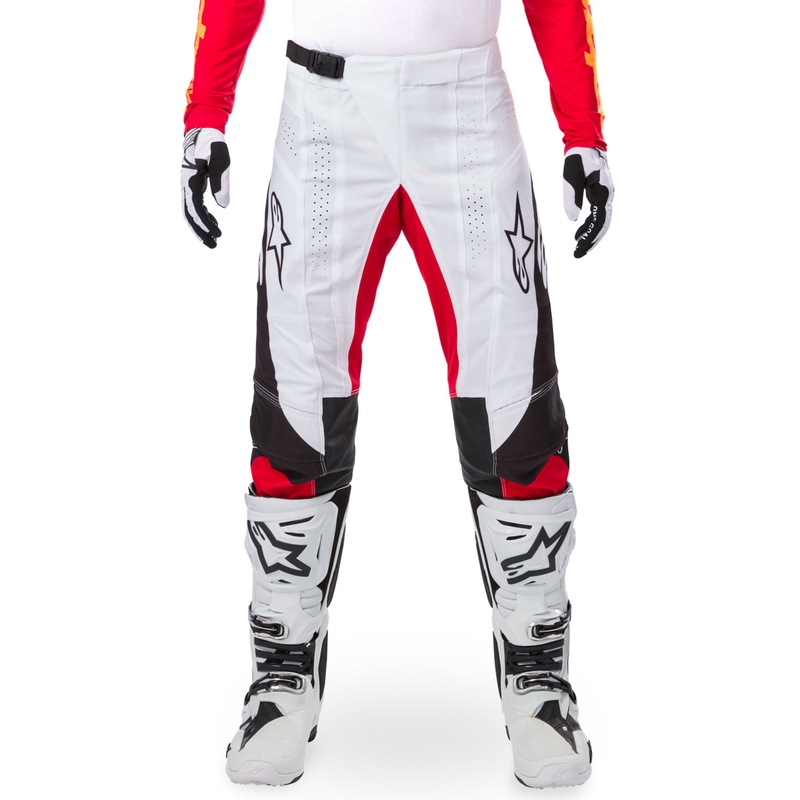 Pantalon motocross Alpinestars Techstar édition limitée Noir profond-blanc-rouge fluo-orange