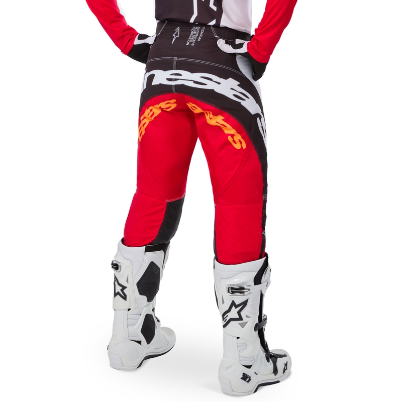 Pantalon motocross Alpinestars Techstar édition limitée Noir profond-blanc-rouge fluo-orange