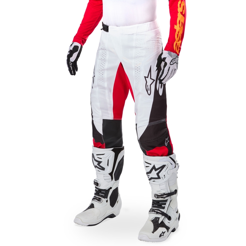 Pantalon motocross Alpinestars Techstar édition limitée Noir profond-blanc-rouge fluo-orange