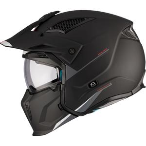 Casque jet avec masque MT Streetfighter SV S Solid A1 noir mat