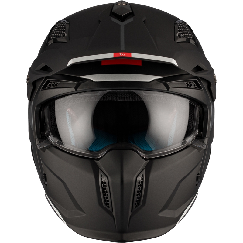 Casque jet avec masque MT Streetfighter SV S Solid A1 noir mat