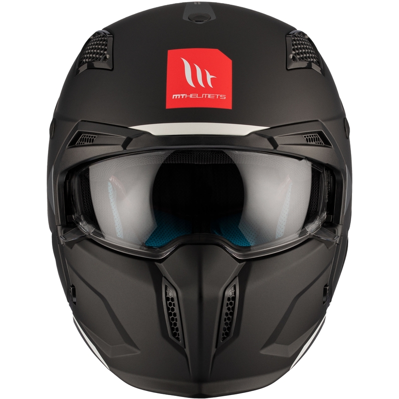 Casque jet avec masque MT Streetfighter SV S Solid A1 noir mat