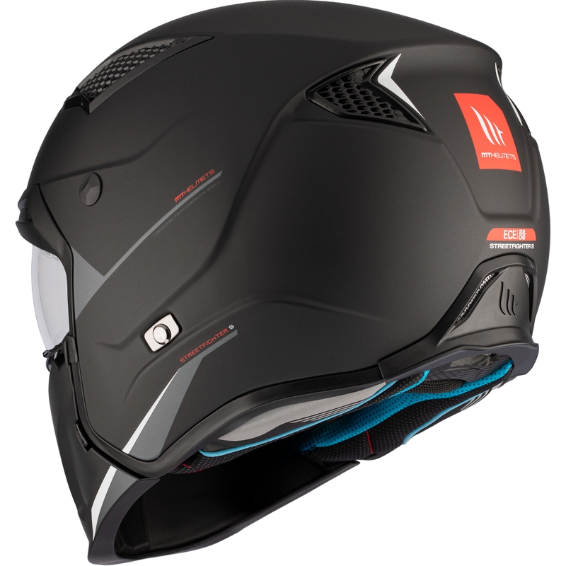 Casque jet avec masque MT Streetfighter SV S Solid A1 noir mat