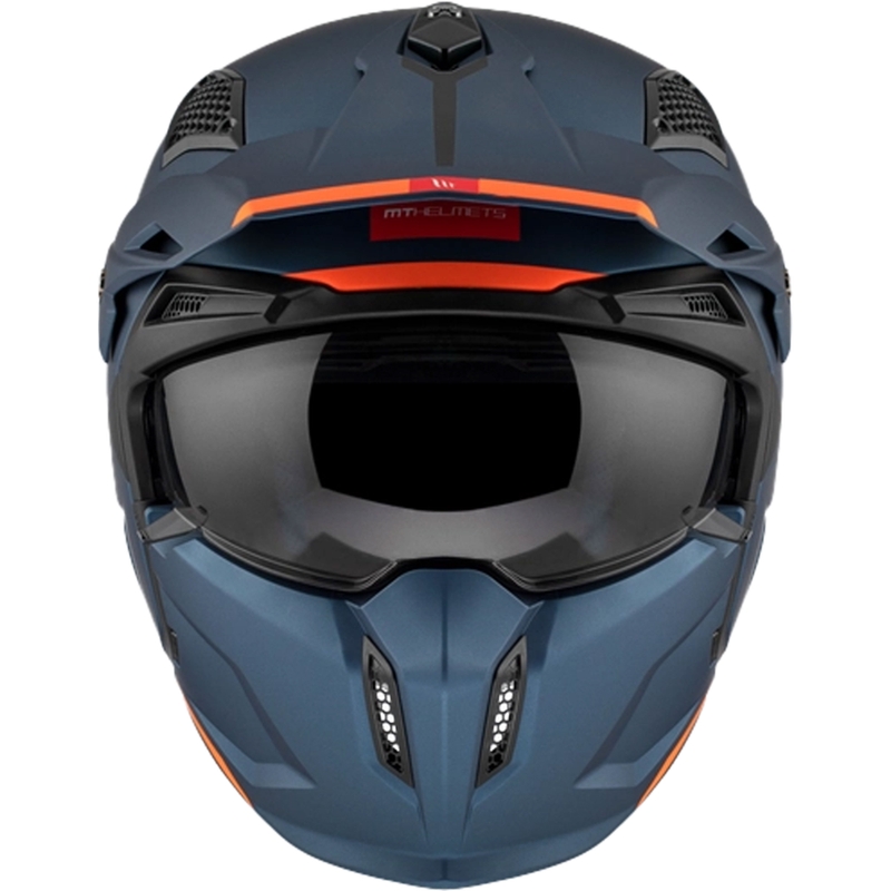 Casque jet avec masque MT Streetfighter SV S Solid A7 bleu mat