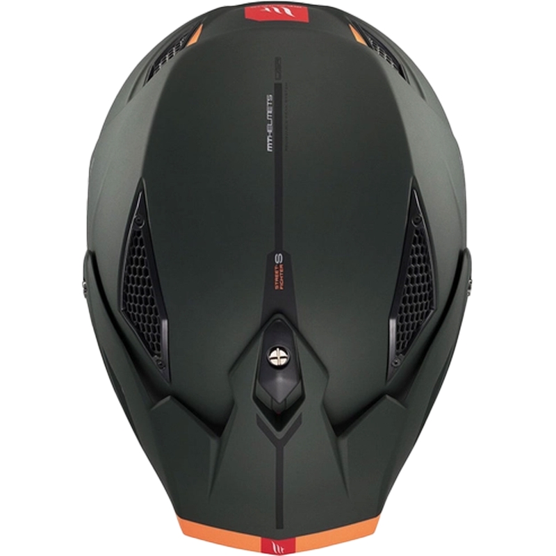 Casque jet avec masque MT Streetfighter SV S Solid A6 vert mat