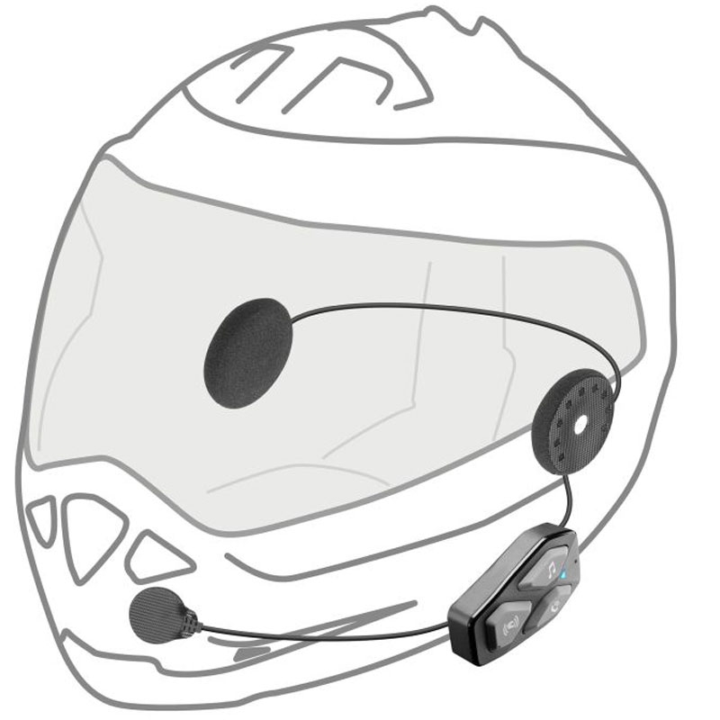 Casque Bluetooth pour casques fermés et ouverts Interphone U-COM3 avec haut-parleurs HD