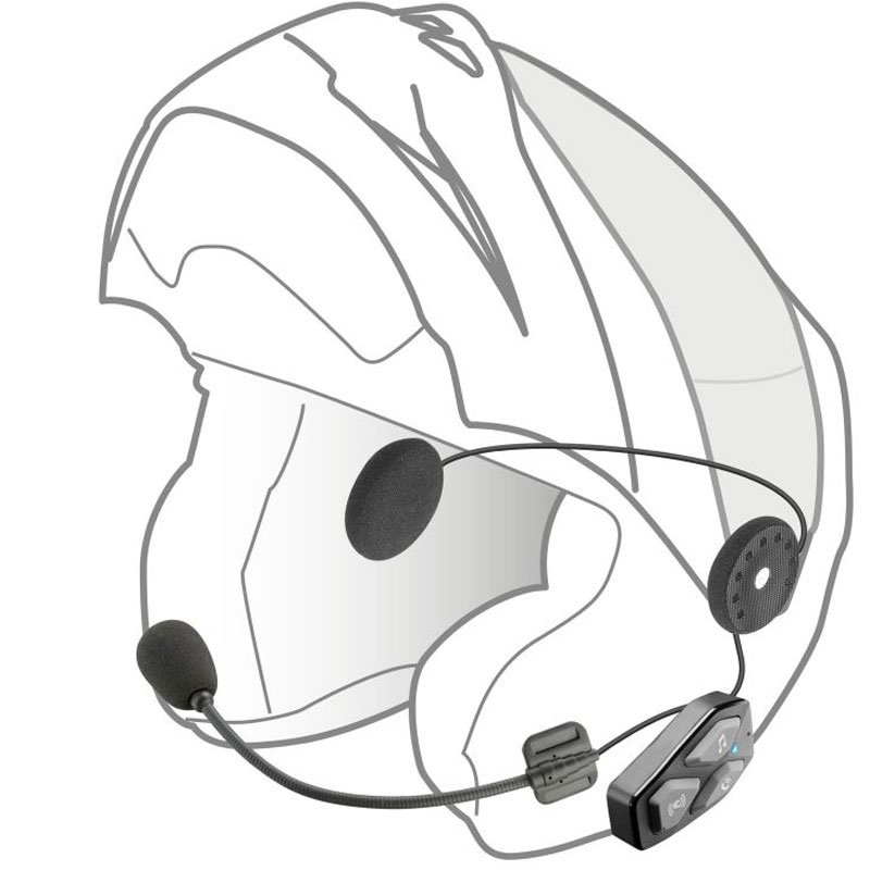 Casque Bluetooth pour casques fermés et ouverts Interphone U-COM3 avec haut-parleurs HD
