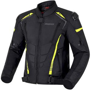 Veste de moto Ozone Pulse noir-jaune fluo