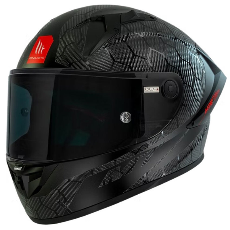Casque moto intégral MT KRE+ Carbon Solid A11 noir brillant