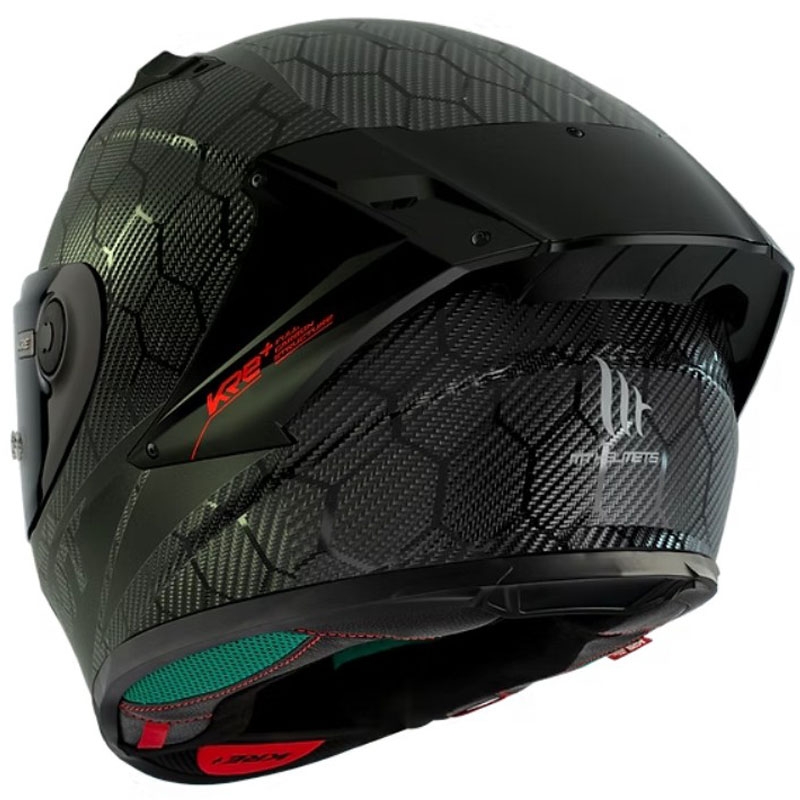 Casque moto intégral MT KRE+ Carbon Solid A11 noir brillant