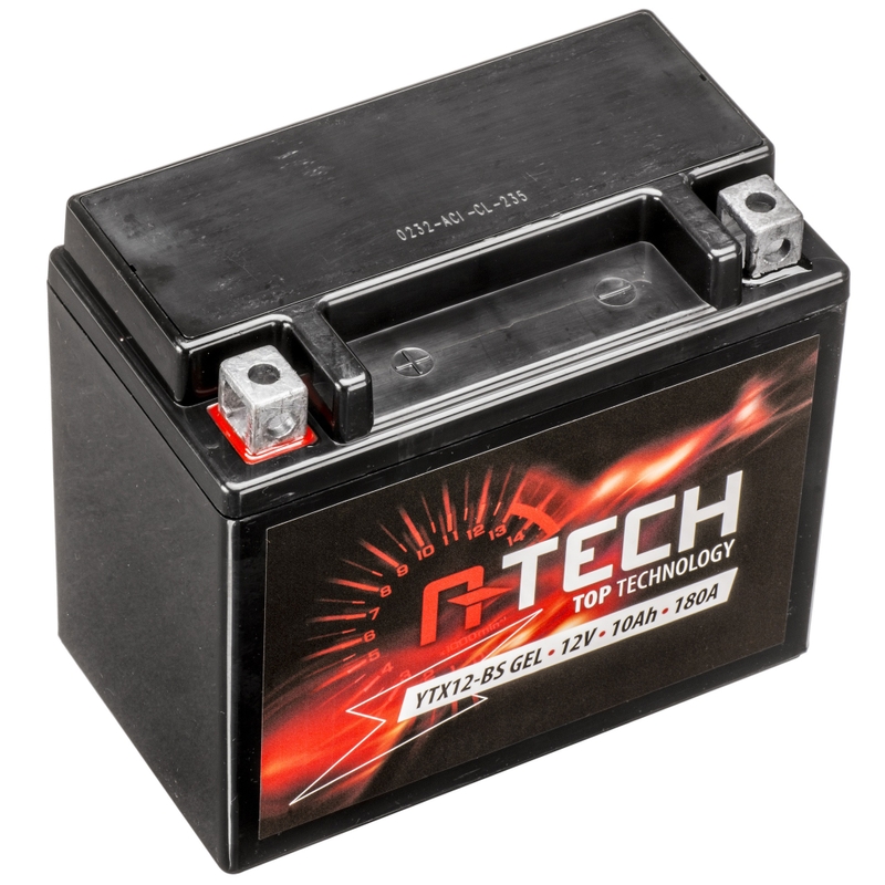 Batterie gel A-TECH 12V, YTX12-BS, 10Ah, 180A, sans entretien