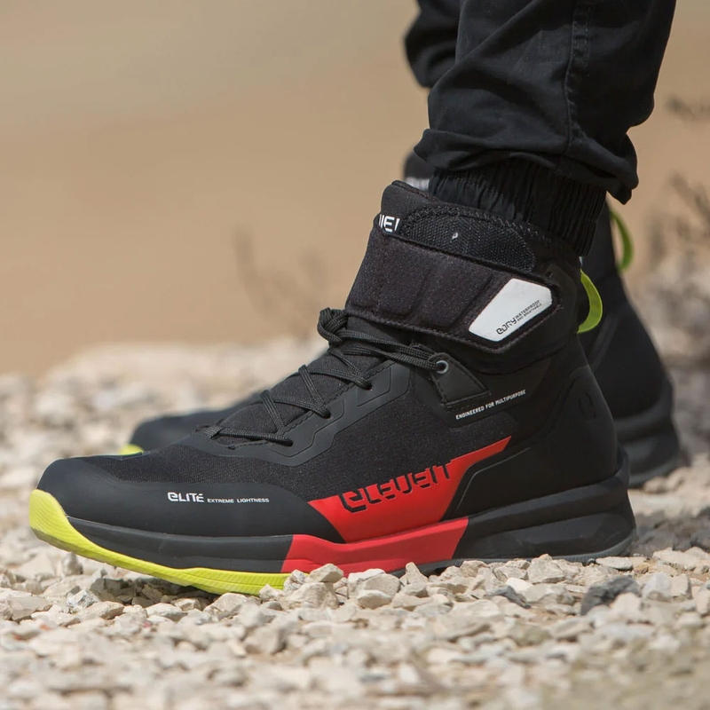 Bottes moto Eleveit STRATOS E-Dry noir-rouge