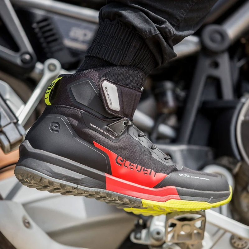 Bottes moto Eleveit STRATOS E-Dry noir-rouge