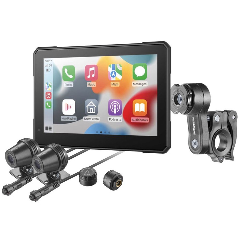 Interphone RIDESYNC70 avec écran Apple CarPlay et Android Auto pour motos