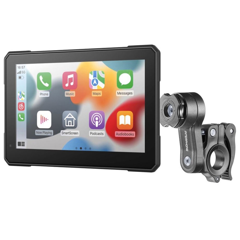 Interphone SYNC70 ESSENTIAL : écran Apple CarPlay et Android Auto pour motos
