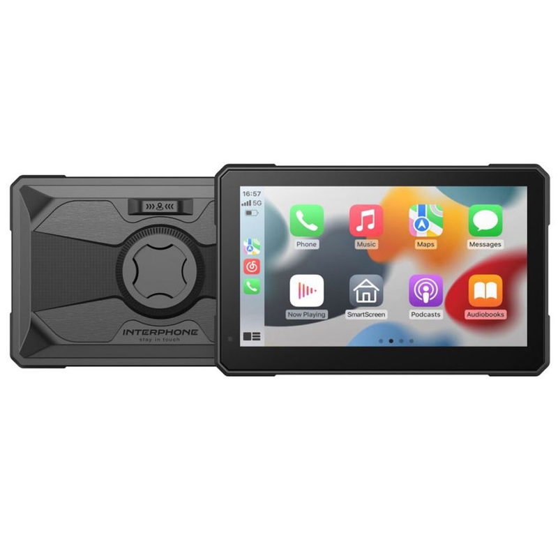 Interphone SYNC70 ESSENTIAL : écran Apple CarPlay et Android Auto pour motos