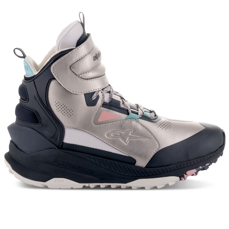 Bottes moto Alpinestars Speedstreet beige-corail-noir-bleu