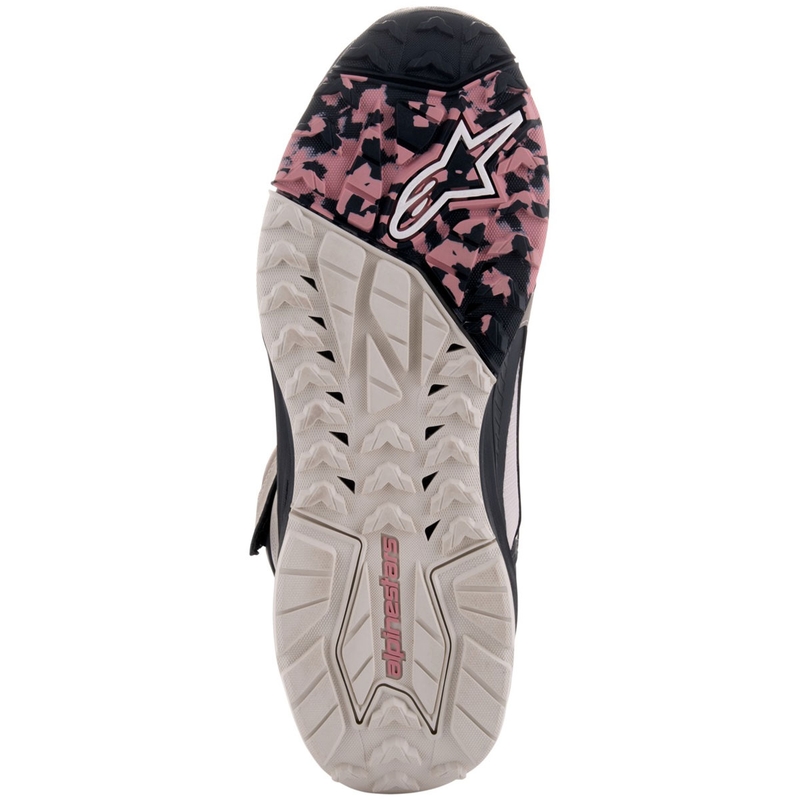 Bottes moto Alpinestars Speedstreet beige-corail-noir-bleu