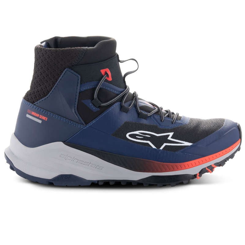 Bottes moto Alpinestars Speedforce XR bleu-noir-rouge fluo-gris