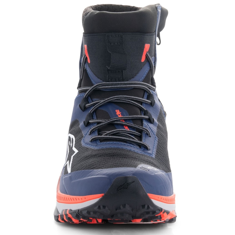 Bottes moto Alpinestars Speedforce XR bleu-noir-rouge fluo-gris