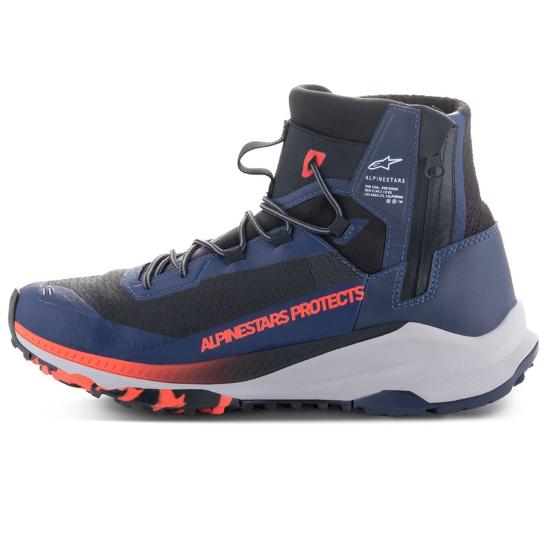 Bottes moto Alpinestars Speedforce XR bleu-noir-rouge fluo-gris