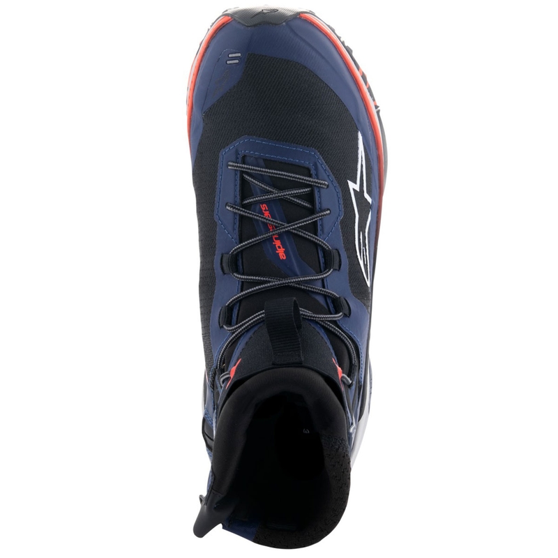 Bottes moto Alpinestars Speedforce XR bleu-noir-rouge fluo-gris