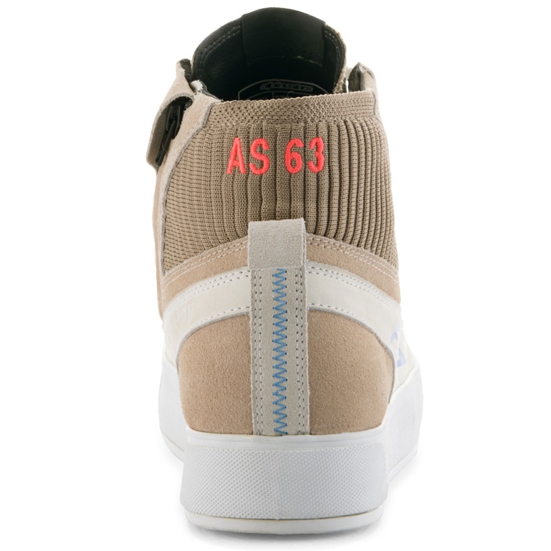 Bottes de moto pour femme Alpinestars Stella Stated Podium, blanc-gris clair