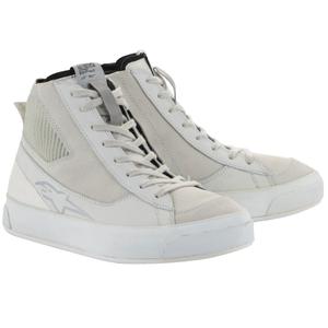 Bottes de moto Alpinestars Stella Stated Podium pour femmes, blanches et grises