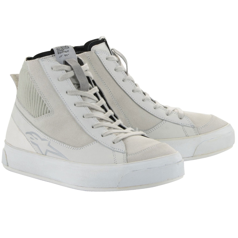 Bottes de moto Alpinestars Stella Stated Podium pour femmes, blanches et grises