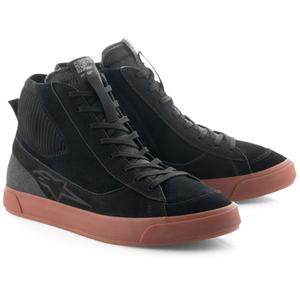 Bottes de moto Alpinestars Stated noires en caoutchouc