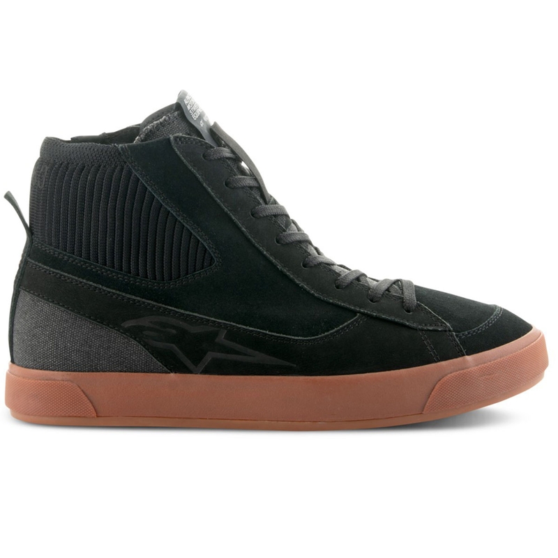 Bottes de moto Alpinestars Stated noires en caoutchouc