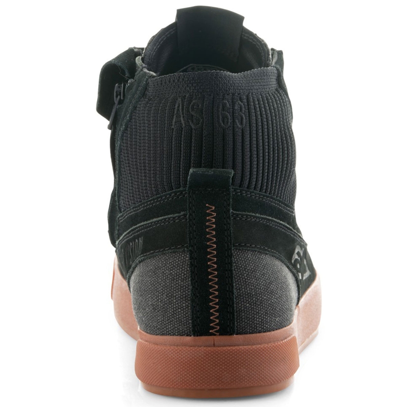 Bottes de moto Alpinestars Stated noires en caoutchouc