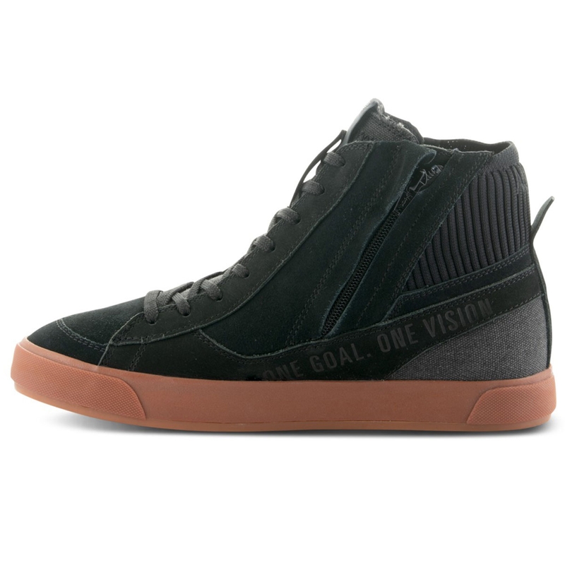 Bottes de moto Alpinestars Stated noires en caoutchouc