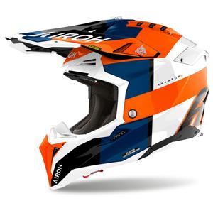 Casque de motocross Airoh Aviator 3 Monarch orange brillant