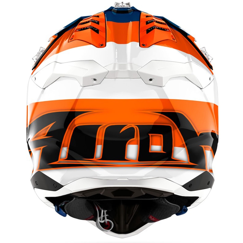 Casque de motocross Airoh Aviator 3 Monarch orange brillant