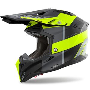 Casque de motocross Airoh Aviator 3 Monarch jaune mat