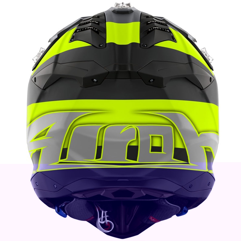 Casque de motocross Airoh Aviator 3 Monarch jaune mat