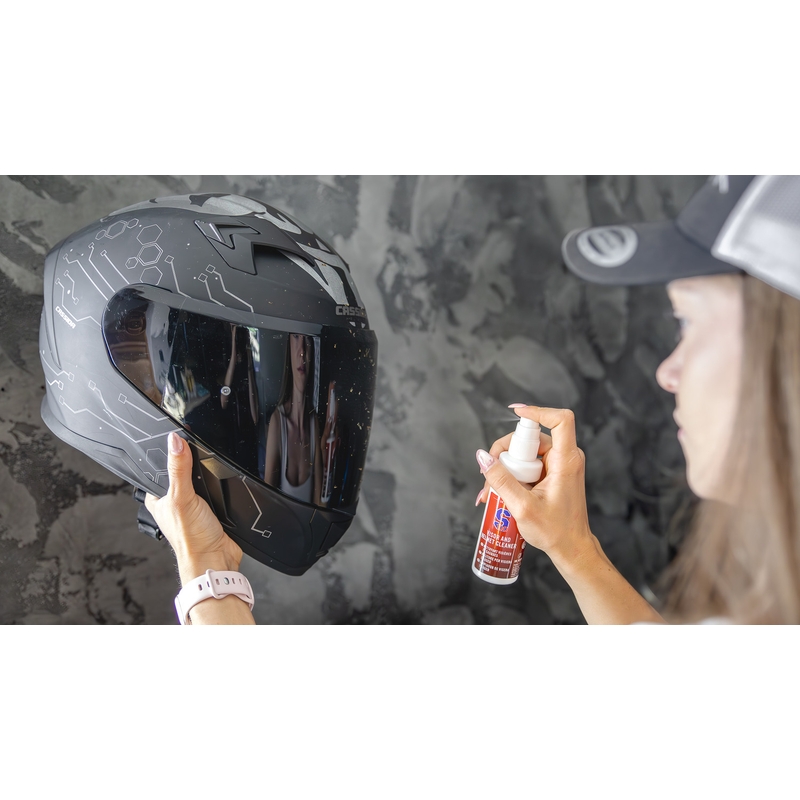Visor &amp; Helmet Cleaner S100 avec chiffon microfibre - Visor &amp; Helmet Cleaner 100 ml