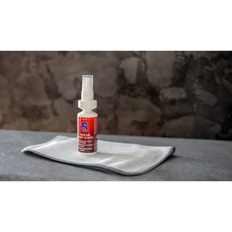 Visor &amp; Helmet Cleaner S100 avec chiffon microfibre - Visor &amp; Helmet Cleaner 100 ml