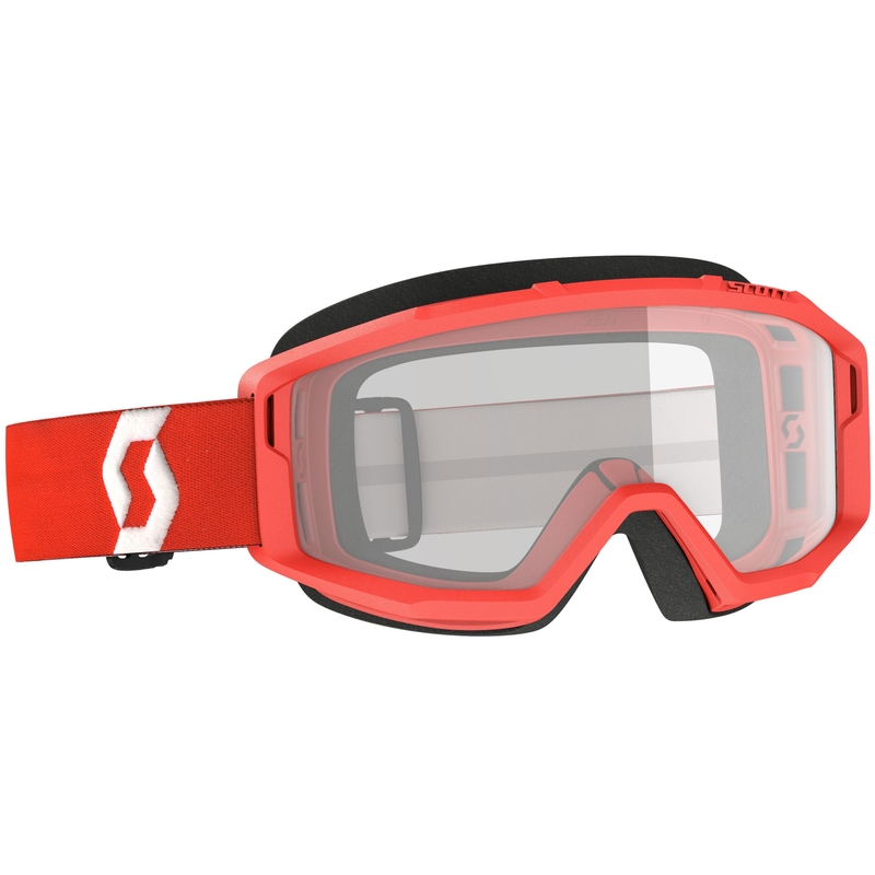 Lunettes de motocross SCOTT Primal Clear rouge-transparent