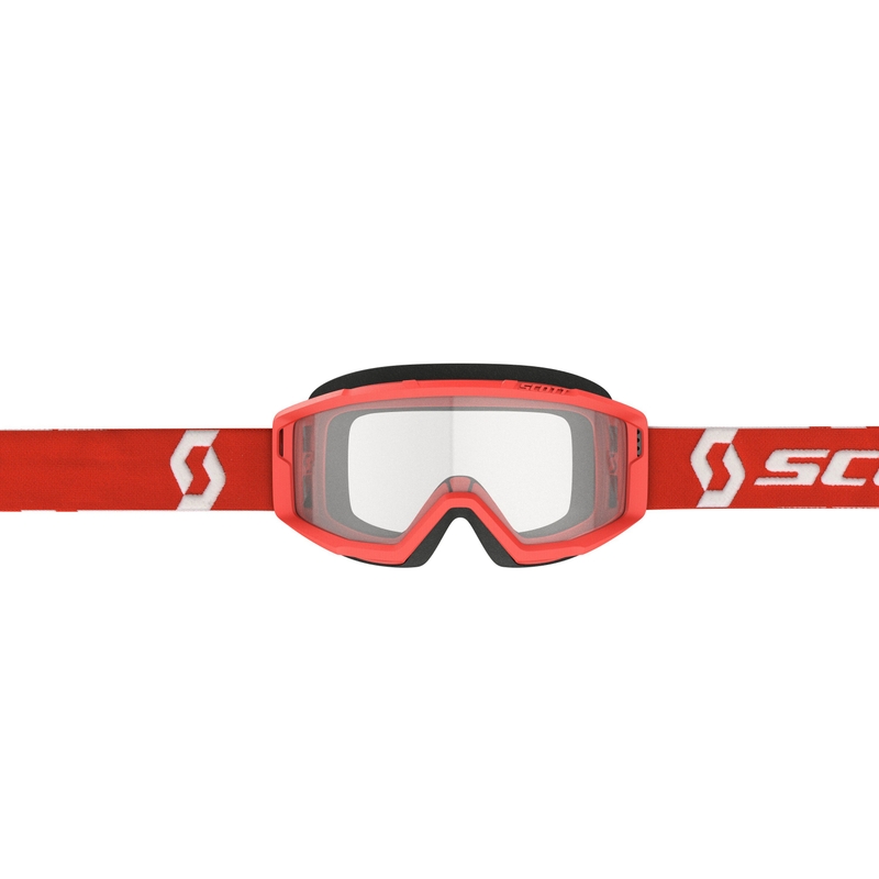 Lunettes de motocross SCOTT Primal Clear rouge-transparent