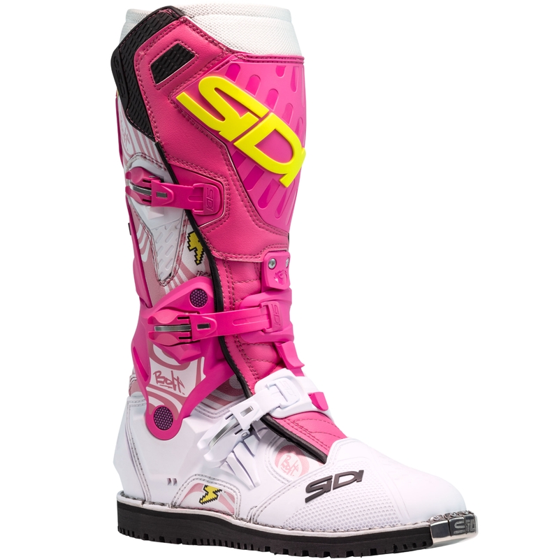 Bottes de moto SiDi Crossair HD End BB001 rose-blanc
