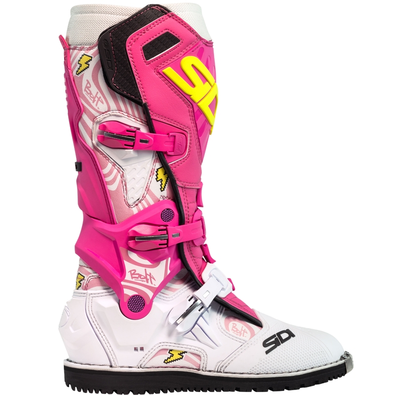 Bottes de moto SiDi Crossair HD End BB001 rose-blanc