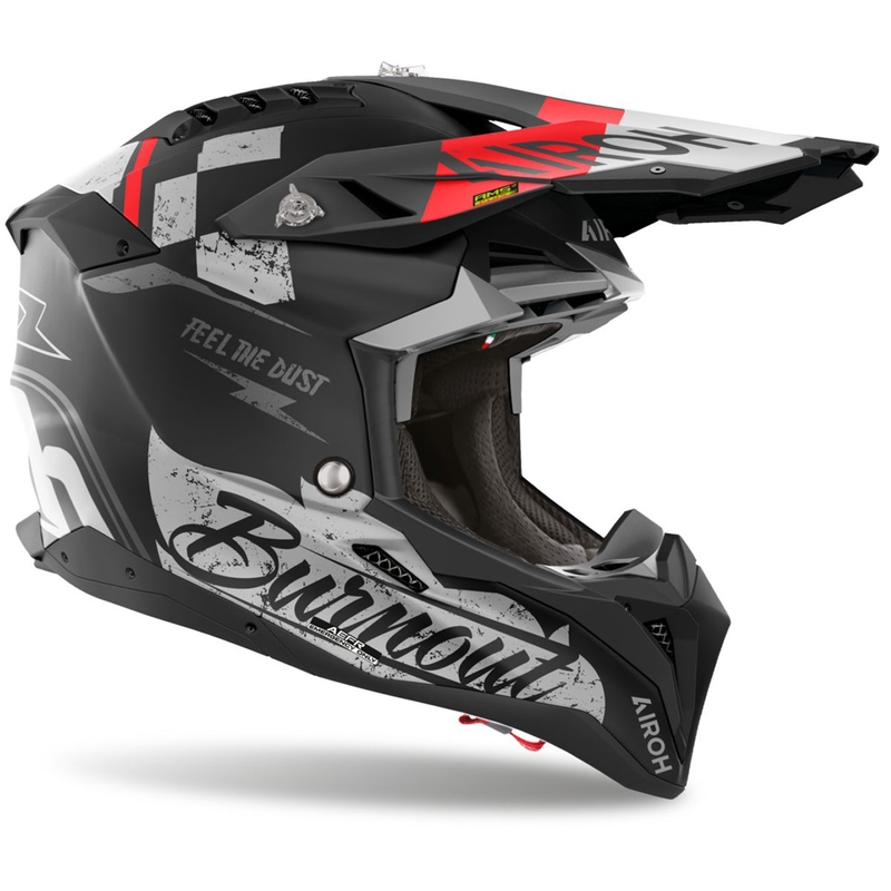 Casque de motocross Airoh Aviator 3 Burnout noir mat